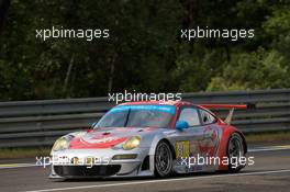 10.06.2009 Le Mans, France, #80 Flying Lizard Motorsports Porsche 911 GT3 RSR: Jorg Bergmeister, Darren Law, Seith Neiman - 24 Hour of Le Mans 2009, Free Practice