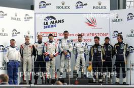 12-13.09.2009 Silverstone, England,  GT1 Podium - Roland Berville (FRA)/Laurent Groppi (FRA)/Sebastien Dumez (FRA) - Larbre Competition Saleen S7-R, Ryan Sharp (SCO)/Peter Kox (NLD) - Gigawave Motorsport Aston Martin DBR9, Julian Jousse (FRA)/Patrice Goueslard (FRA)/Yann Clairay (FRA) - Luc Alphand Aventures Corvette C6.R - Le Mans Series, Rd. 5