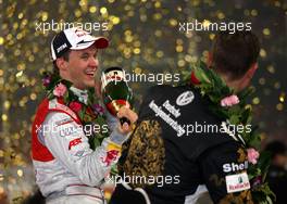 04.11.2009 Beijing, China,  Mattias Ekstrom (SWE) wins, Michael Schumacher (GER), Scuderia Ferrari - Race of Champions, The Birds Nest Stadium, Beijing