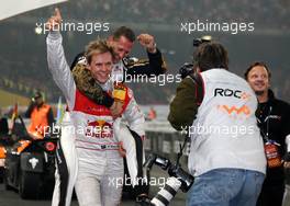 04.11.2009 Beijing, China,  Mattias Ekstrom (SWE), Michael Schumacher (GER), Scuderia Ferrari - Race of Champions, The Birds Nest Stadium, Beijing
