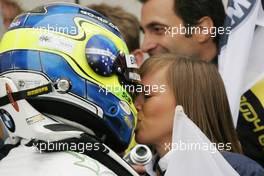 06.09.2009 Oschersleben, Germany, Augusto Farfus (BRA), BMW Team Germany, BMW 320si with his wife Liri - WTCC, Germany, Oschersleben, Rd. 17-18