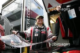 13.-16.05.2010 Nurburgring, Germany,  Sabine Schmitz gives Autographs - Nurburgring 24 Hours 2010