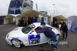13-16.05.2010 Nurburgring, Germany,  #236 Team DMV Porsche Cayman S at technical inspection - Nurburgring 24 Hours 2010