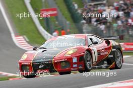31.07. - 01.08.2010 Spa, Belgium, AF Corse, Michael Waltrip (USA), Nicola Cadei (ITA), Robert Kauffmann (USA), Ferrari F430 - FIA GT - 24 hours of Spa