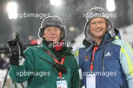 03.12.2010, Oestersund, Sweden (SWE): Manfred Geyer (GER), headcoach Team Korea, Peer Lange (GER), communication director IBU - IBU world cup biathlon, sprint women, Oestersund (SWE). www.xpb.cc. © Manzoni/xpb.cc. Every downloaded picture is fee-liable.