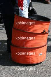 23.04.2010 Hockenheim, Germany,  Tyre warmers for inside the rim - DTM 2010 at Hockenheimring, Hockenheim, Germany