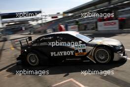 23.04.2010 Hockenheim, Germany,  Markus Winkelhock (GER), Audi Sport Team Rosberg, Audi A4 DTM exiting the garage. - DTM 2010 at Hockenheimring, Hockenheim, Germany