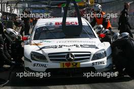 23.04.2010 Hockenheim, Germany,  Pitstop practice of Paul di Resta (GBR), Team HWA AMG Mercedes, AMG Mercedes C-Klasse - DTM 2010 at Hockenheimring, Hockenheim, Germany