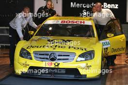 23.04.2010 Hockenheim, Germany,  the car of David Coulthard (GBR), Muecke Motorsport, AMG Mercedes C-Klasse pushed out of the garage - DTM 2010 at Hockenheimring, Hockenheim, Germany