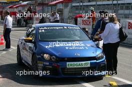 23.04.2010 Hockenheim, Germany,  Ex-F1 driver and now BBC commentator Martin Brundle (GBR) is driving in the Volkswagen Scirocco Cup - DTM 2010 at Hockenheimring, Hockenheim, Germany