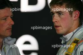 24.04.2010 Hockenheim, Germany,  Paul di Resta (GBR), Team HWA AMG Mercedes, Portrait, with his race engineer Axel Randolph (GER) - DTM 2010 at Hockenheimring, Hockenheim, Germany