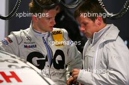 24.04.2010 Hockenheim, Germany,  Maro Engel (GER), Mücke Motorsport, Portrait, with his race engineer - DTM 2010 at Hockenheimring, Hockenheim, Germany