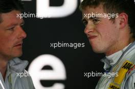 24.04.2010 Hockenheim, Germany,  Paul di Resta (GBR), Team HWA AMG Mercedes, Portrait (right) with his race engineer Axel Randolph (GER) - DTM 2010 at Hockenheimring, Hockenheim, Germany