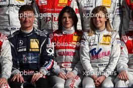 24.04.2010 Hockenheim, Germany,  (left) David Coulthard (GBR), Mücke Motorsport, AMG Mercedes C-Klasse; (middle) Katherine Legge (GBR), Audi Sport Team Rosberg, Audi A4 DTM; (right) Susie Stoddart (GBR), Persson Motorsport, AMG Mercedes C-Klasse - DTM 2010 at Hockenheimring, Hockenheim, Germany