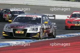 25.04.2010 Hockenheim, Germany,  Martin Tomczyk (GER), Audi Sport Team Abt, Audi A4 DTM with the flat Tyre - DTM 2010 at Hockenheimring, Hockenheim, Germany