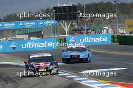 25.04.2010 Hockenheim, Germany,  Mattias Ekström (SWE), Audi Sport Team Abt, Audi A4 DTM and Alexandre Prémat (FRA), Audi Sport Team Phoenix, Audi A4 DTM - DTM 2010 at Hockenheimring, Hockenheim, Germany