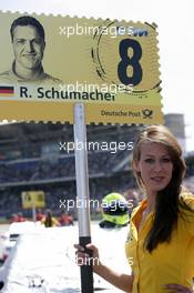 25.04.2010 Hockenheim, Germany,  Gridgirl of Ralf Schumacher (GER), Team HWA AMG Mercedes, AMG Mercedes C-Klasse - DTM 2010 at Hockenheimring, Hockenheim, Germany