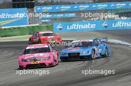 25.04.2010 Hockenheim, Germany,  Susie Stoddart (GBR), Persson Motorsport, AMG Mercedes C-Klasse, Alexandre Prémat (FRA), Audi Sport Team Phoenix, Audi A4 DTM - DTM 2010 at Hockenheimring, Hockenheim, Germany