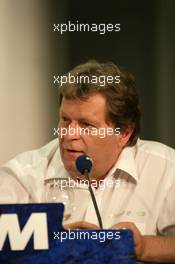 05.06.2010 Klettwitz, Germany,  Norbert Haug (GER), Sporting Director Mercedes-Benz at press conference DTM finale in Shanghai - DTM 2010 at Lausitzring / Eurospeedway Lausitz, Germany