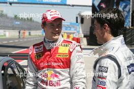 05.06.2010 Klettwitz, Germany,  Mattias Ekstroem (SWE), Audi Sport Team Abt, Audi A4 DTM and Bruno Spengler (CAN), Team HWA AMG Mercedes, AMG Mercedes C-Klasse - DTM 2010 at Lausitzring / Eurospeedway Lausitz, Germany