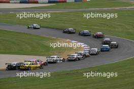 06.06.2010 Klettwitz, Germany,  Start of the Race, Paul di Resta (GBR), Team HWA AMG Mercedes, AMG Mercedes C-Klasse is leading the field - DTM 2010 at Lausitzring / Eurospeedway Lausitz, Germany