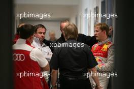 29.10.2010 Adria, Italy,  Mattias Ekstroem (SWE), Audi Sport Team Abt, Audi A4 DTM, Gary Paffett (GBR), Team HWA AMG Mercedes, AMG Mercedes C-Klasse, Gerhard Ungar (GER), Chief Designer AMG talking with Sven Stoppe (GER) DMSB DTM-Race Director - DTM 2010 at Hockenheimring