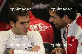 30.10.2010 Adria, Italy,  Miguel Molina (ESP), Audi Sport Rookie Team Abt, Audi A4 DTM with his Engineer Markus Michelberger - DTM 2010 at Hockenheimring