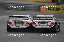 31.10.2010 Adria, Italy,  Maro Engel (GER), Muecke Motorsport, AMG Mercedes C-Klasse and Ralf Schumacher (GER), Team HWA AMG Mercedes, AMG Mercedes C-Klasse - DTM 2010 at Hockenheimring