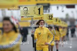 31.10.2010 Adria, Italy,  Gridgirl of Timo Scheider (GER), Audi Sport Team Abt, Audi A4 DTM - DTM 2010 at Hockenheimring