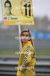 31.10.2010 Adria, Italy,  Gridgirl of Jamie Green (GBR), Persson Motorsport, AMG Mercedes C-Klasse - DTM 2010 at Hockenheimring