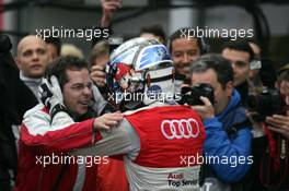 31.10.2010 Adria, Italy,  Timo Scheider (GER), Audi Sport Team Abt, Audi A4 DTM and Pascal Zurlinden celebrate the Victory - DTM 2010 at Hockenheimring