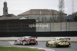 31.10.2010 Adria, Italy,  Mike Rockenfeller (GER), Audi Sport Team Phoenix, Audi A4 DTM and David Coulthard (GBR), Muecke Motorsport, AMG Mercedes C-Klasse - DTM 2010 at Hockenheimring