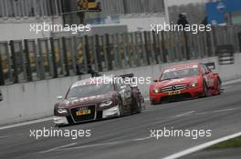 31.10.2010 Adria, Italy,  Oliver Jarvis (GBR), Audi Sport Team Abt, Audi A4 DTM and CongFu Cheng (CHN), Persson Motorsport, AMG Mercedes C-Klasse - DTM 2010 at Hockenheimring