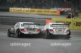 31.10.2010 Adria, Italy,  Maro Engel (GER), Muecke Motorsport, AMG Mercedes C-Klasse and Ralf Schumacher (GER), Team HWA AMG Mercedes, AMG Mercedes C-Klasse - DTM 2010 at Hockenheimring