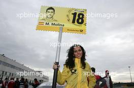 31.10.2010 Adria, Italy,  Gridgirl of Miguel Molina (ESP), Audi Sport Rookie Team Abt, Audi A4 DTM - DTM 2010 at Hockenheimring