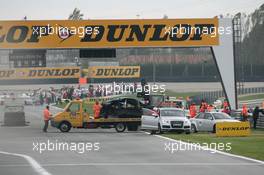 31.10.2010 Adria, Italy,  The Car of Alexandre Prmat (FRA), Audi Sport Team Phoenix, Audi A4 DTM after the Crash - DTM 2010 at Hockenheimring