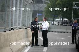 27.11.2010 Shanghai, China,  Uwe Fromhold (GER) Racedirector, Juergen Kastenholz (GER) DTM Safetycar Driver, Roland Bruynseraede (GER) FIA on the Wall, - DTM 2010 at Hockenheimring