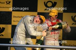 28.11.2010 Shanghai, China,  Podium, 2nd Paul di Resta (GBR), Team HWA AMG Mercedes, AMG Mercedes C-Klasse and 3rd Timo Scheider (GER), Audi Sport Team Abt, Audi A4 DTM - DTM 2010 at Hockenheimring