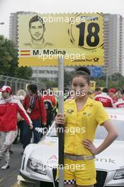 28.11.2010 Shanghai, China,  Gridgirl of Miguel Molina (ESP), Audi Sport Rookie Team Abt, Audi A4 DTM - DTM 2010 at Hockenheimring