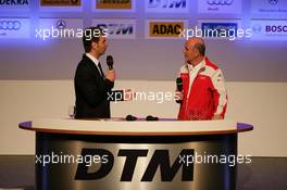 17.04.2010 Wiesbaden, Germany,  Claus Lufen ist talking with Dr. Wolfgang Ullrich (GER), Audi's Head of Sport - DTM 2009 at Hockenheimring, Hockenheim, Germany