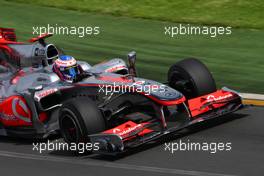 26.03.2010 Melbourne, Australia,  Jenson Button (GBR), McLaren Mercedes, MP4-25 - Formula 1 World Championship, Rd 2, Australian Grand Prix, Friday Practice
