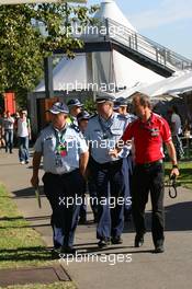 26.03.2010 Melbourne, Australia,  Police in the paddock - Formula 1 World Championship, Rd 2, Australian Grand Prix, Friday