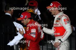 28.03.2010 Melbourne, Australia,  Felipe Massa (BRA), Scuderia Ferrari, Jenson Button (GBR), McLaren Mercedes - Formula 1 World Championship, Rd 2, Australian Grand Prix, Sunday Podium