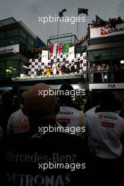 28.03.2010 Melbourne, Australia,  Robert Kubica (POL), Renault F1 Team, Jenson Button (GBR), McLaren Mercedes and Felipe Massa (BRA), Scuderia Ferrari  - Formula 1 World Championship, Rd 2, Australian Grand Prix, Sunday Podium