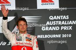 28.03.2010 Melbourne, Australia,  1st place Jenson Button (GBR), McLaren Mercedes - Formula 1 World Championship, Rd 2, Australian Grand Prix, Sunday Podium