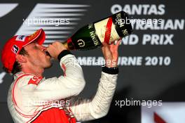 28.03.2010 Melbourne, Australia,  1st place Jenson Button (GBR), McLaren Mercedes - Formula 1 World Championship, Rd 2, Australian Grand Prix, Sunday Podium