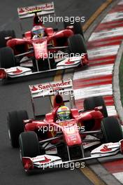 28.03.2010 Melbourne, Australia,  Felipe Massa (BRA), Scuderia Ferrari, Fernando Alonso (ESP), Scuderia Ferrari - Formula 1 World Championship, Rd 2, Australian Grand Prix, Sunday Race