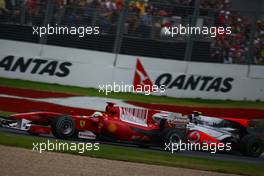 28.03.2010 Melbourne, Australia,  Felipe Massa (BRA), Scuderia Ferrari and Lewis Hamilton (GBR), McLaren Mercedes - Formula 1 World Championship, Rd 2, Australian Grand Prix, Sunday Race