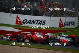 28.03.2010 Melbourne, Australia,  Felipe Massa (BRA), Scuderia Ferrari, F10 and Lewis Hamilton (GBR), McLaren Mercedes - Formula 1 World Championship, Rd 2, Australian Grand Prix, Sunday Race