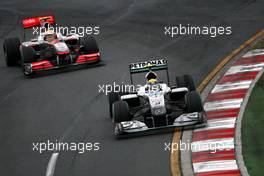 28.03.2010 Melbourne, Australia,  Nico Rosberg (GER), Mercedes GP Petronas, Lewis Hamilton (GBR), McLaren Mercedes - Formula 1 World Championship, Rd 2, Australian Grand Prix, Sunday Race